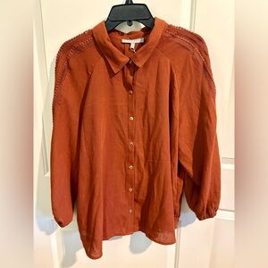 Daniel Rainn Button Down Long Sleeve Top, Women’s Size XXL
